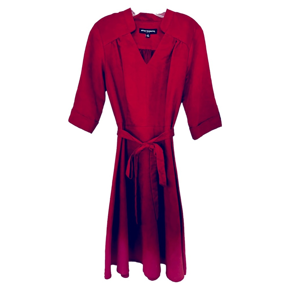 Sharagano Rust Faux Suede A line dress-Size 10
